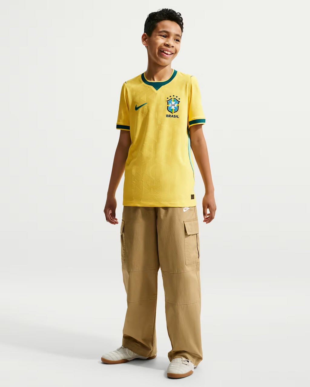 Brazil 2026 Match Home Mini Kit Full Set Shirt & Shorts